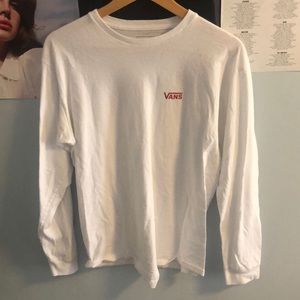 vans white skull long sleeve